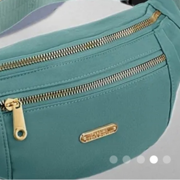Women's Fanny Pack Fabric , Crossbody Waist Bag Green - Picture 2 of 8